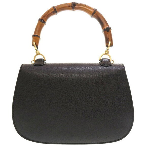 Gucci bamboo leather black handbag - Picture 2 of 8